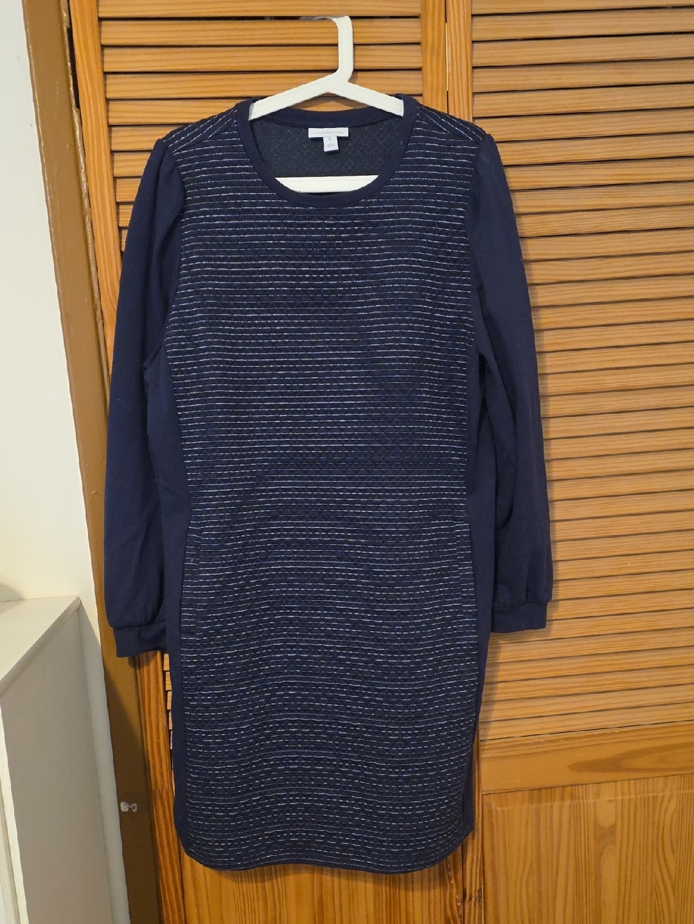 Charter Club Navy Long-Sleeve Knit Dress